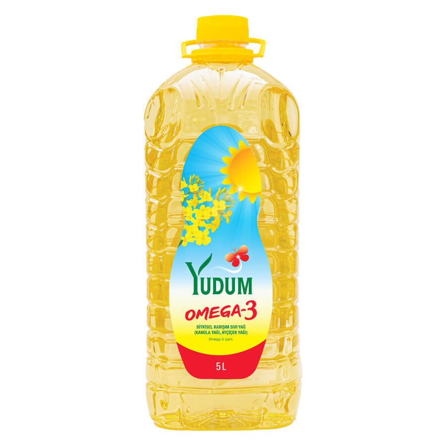 Yudum Omega-3 Ayçiçek Yağı 5 lt Dar Ağız Pet (SINIRLI SAYIDA KAMPANYA)